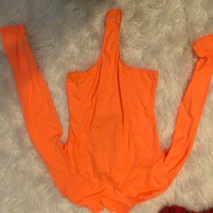 Neon orange one piece